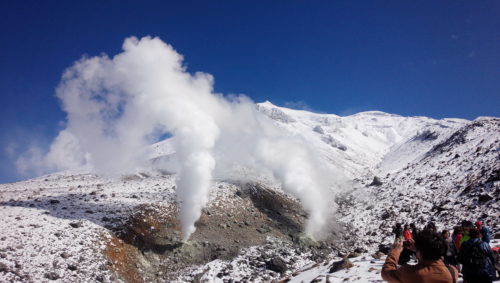 旭岳の噴気孔